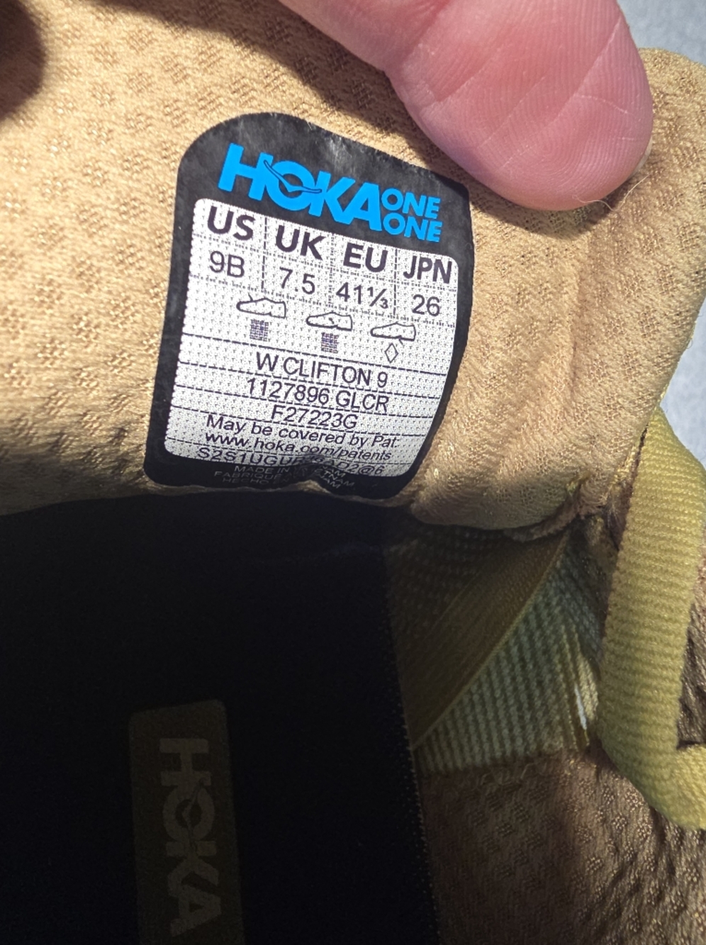 Hoka Yellow Clifton 9 Shoes Womens 9 - Picture 5 of 5
